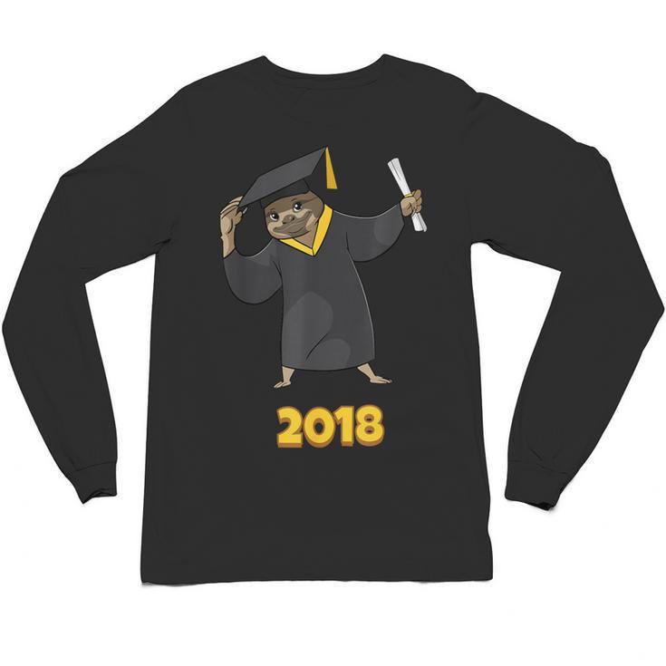 2018 Graduation Shirts Sloth Lovers For Women Teens Unisex Long Sleeve T-Shirt
