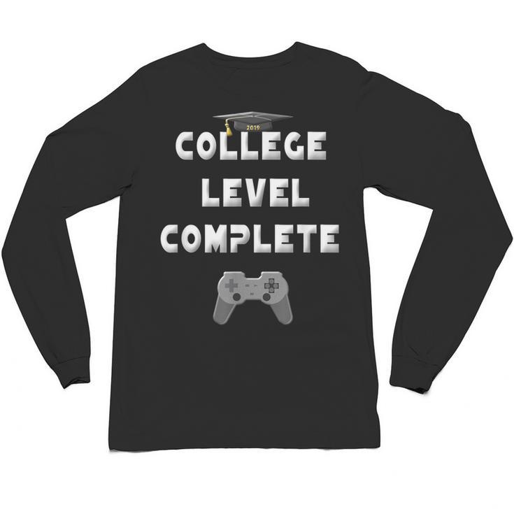 2019 College Level Complete Gamer Graduation Shirts Unisex Long Sleeve T-Shirt