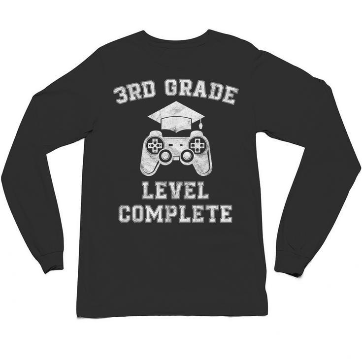3rd Grade Level Complete Third Grade Graduation Video Gamer Unisex Long Sleeve T-Shirt