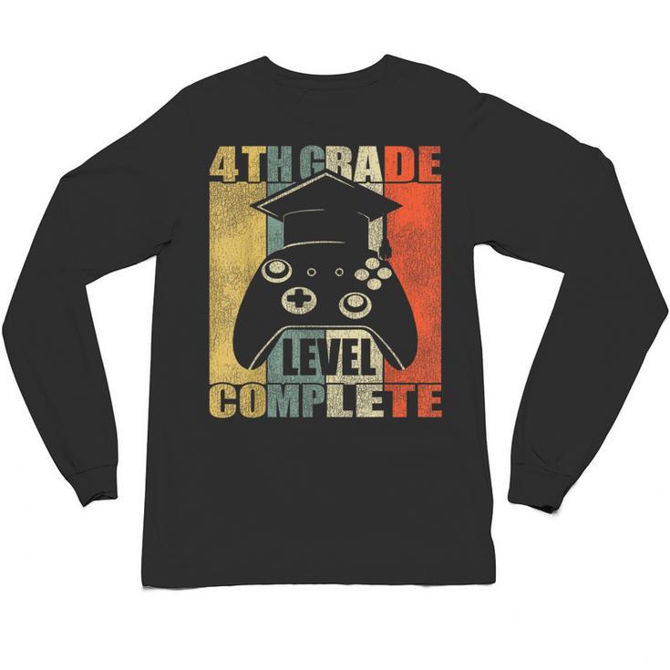 4th Grade Level Complete Gamer Class Of 2023 Graduation Unisex Long Sleeve T-Shirt