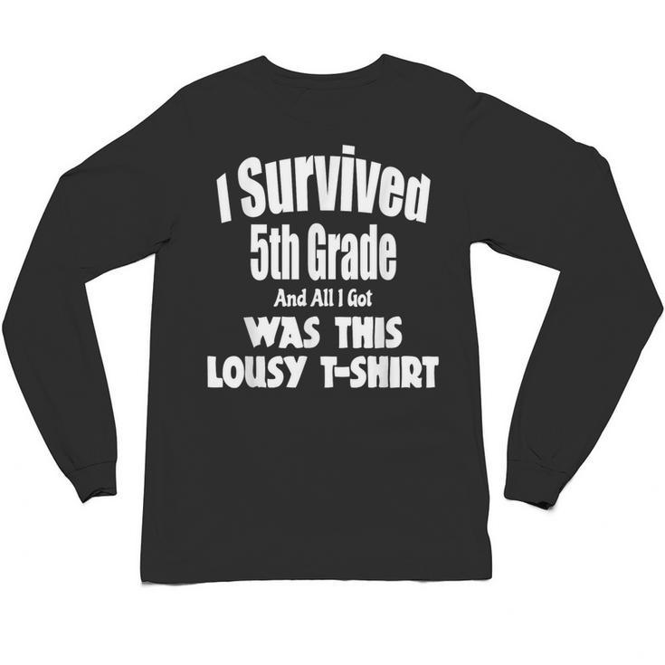 5th Fifth Grade Graduation Shirt Boy Girl Graduate Education Unisex Long Sleeve T-Shirt