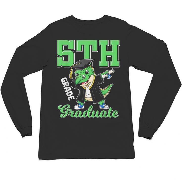 5th Grade Graduate Dinosaur Dab Graduation School Unisex Long Sleeve T-Shirt