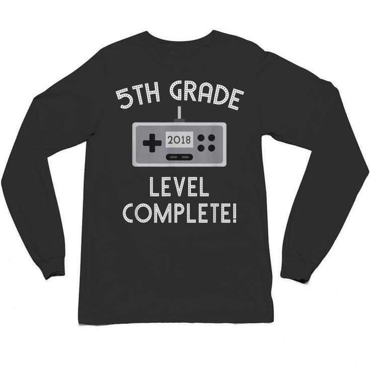 5th Grade Graduation Shirt Level Complete Video Gamer Unisex Long Sleeve T-Shirt