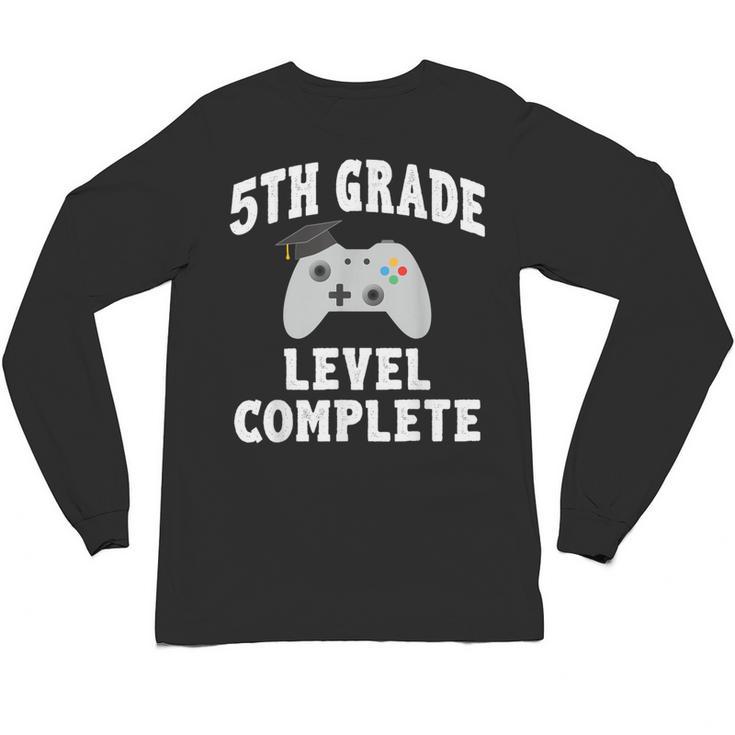 5th Grade Level Complete Gamer Class Of 2025 Graduation Unisex Long Sleeve T-Shirt