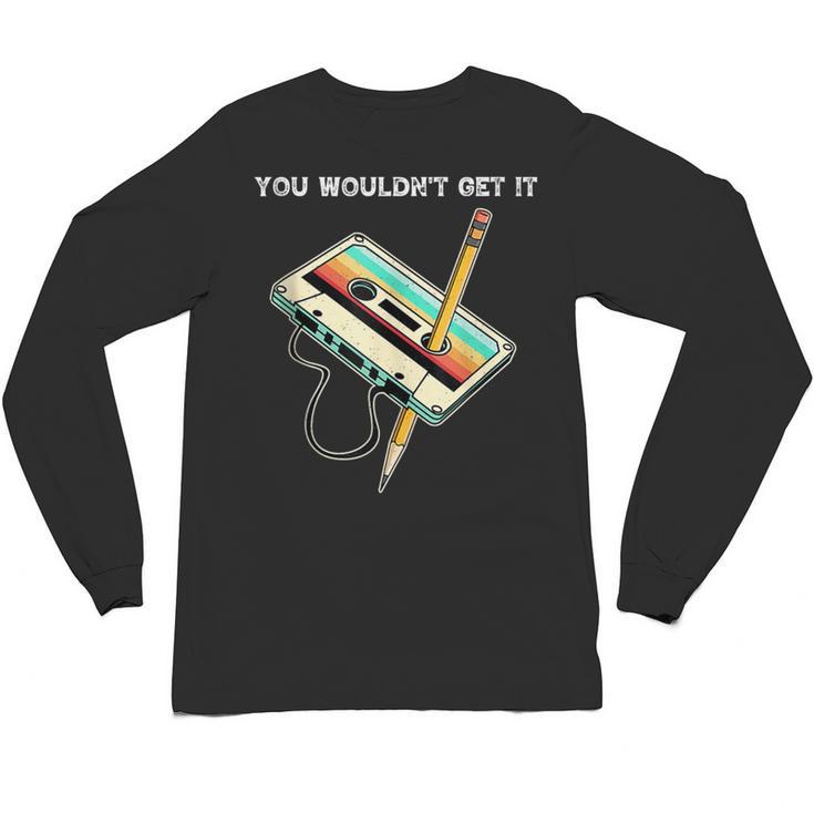 70s 80s 90s Retro Party Costume Nostalgia Cassette Unisex Long Sleeve T-Shirt