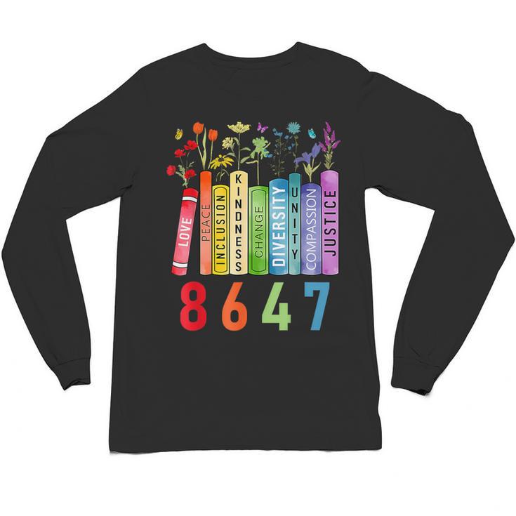 8647 Equal Rights Book Flower Trump Women Rights Feminist Unisex Long Sleeve T-Shirt