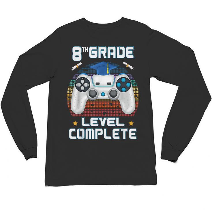 8th Grade Level Complete Graduation Class 2023 Gamer Boys Unisex Long Sleeve T-Shirt