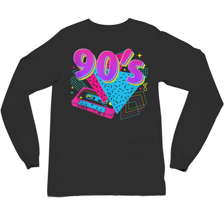 90's Vibe Retro Style Cassette Tape Nostalgia 1990s Party Unisex Long Sleeve T-Shirt