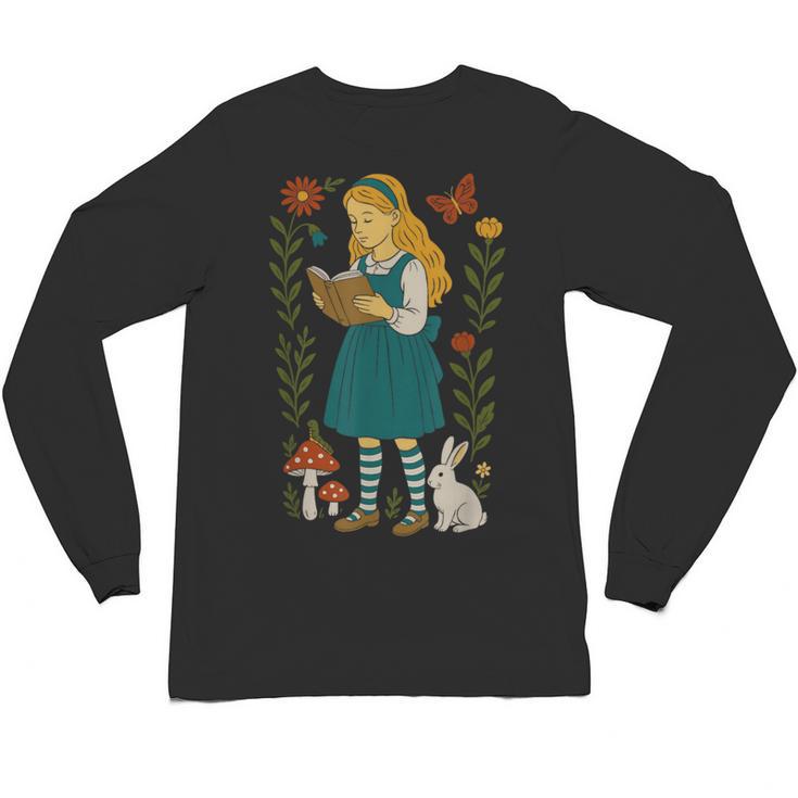 Alice In Wonderland Book Lover Lewis Carroll Rabbit Unisex Long Sleeve T-Shirt