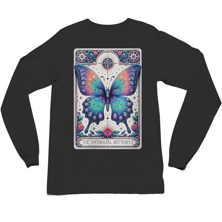 Antisocial Butterfly Introvert Distressed Unisex Long Sleeve T-Shirt
