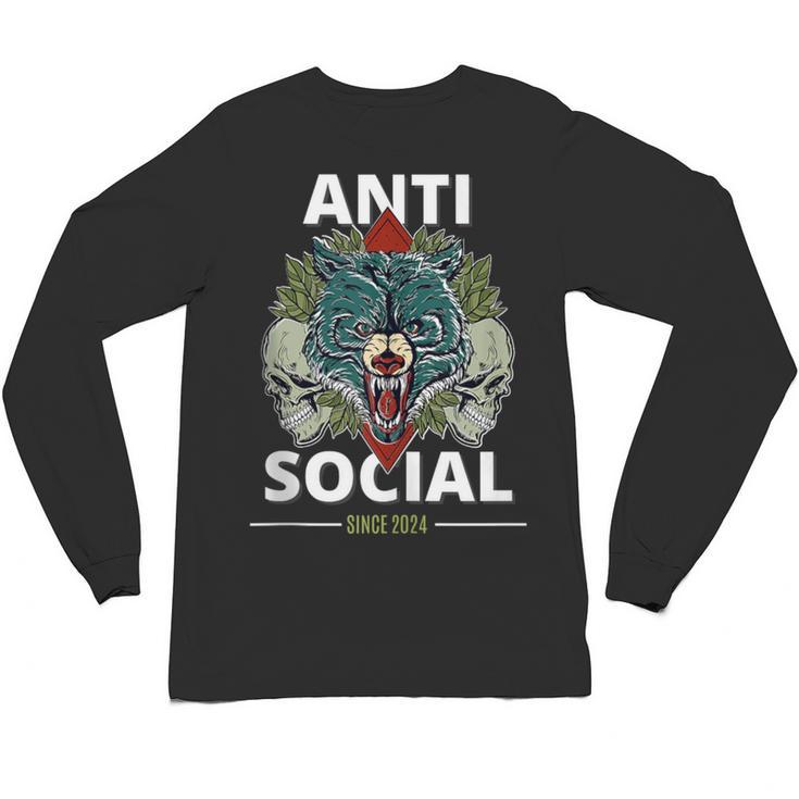 Antisocial Introvert I Like Being Alone Unisex Long Sleeve T-Shirt