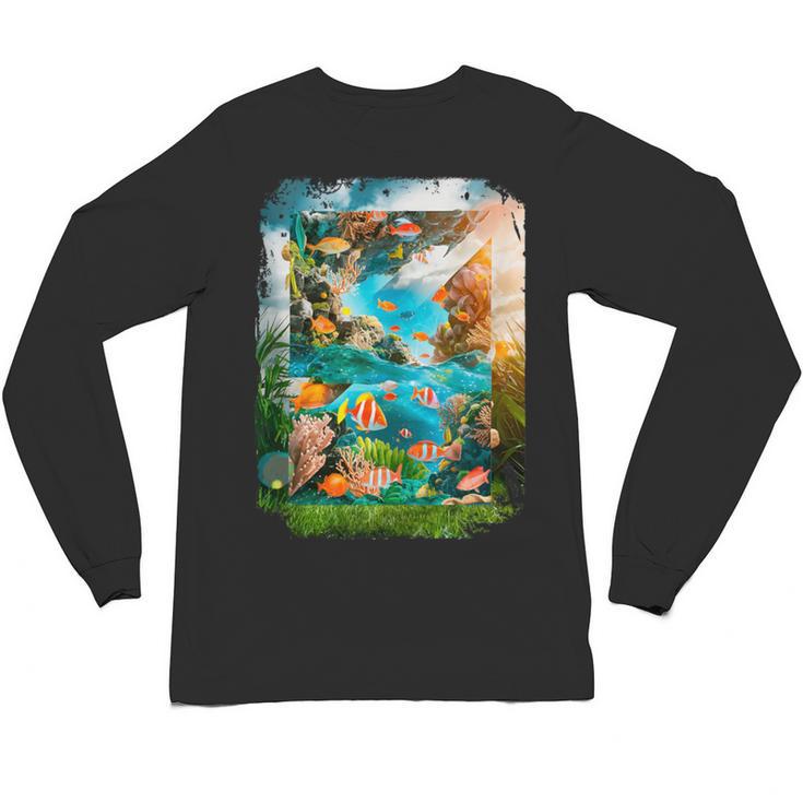 Aqua In The Skies Frutiger Aero Unisex Long Sleeve T-Shirt