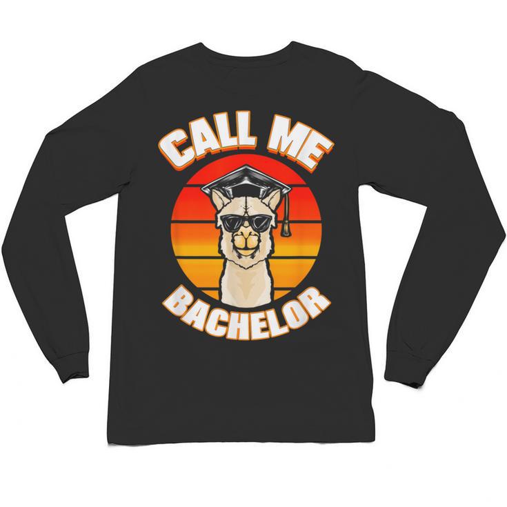 Bachelor Graduation For University Degree Party Llama Unisex Long Sleeve T-Shirt