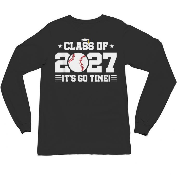 Back To School 2027 Baseball 2027 Graduation Class Of 2027 Unisex Long Sleeve T-Shirt