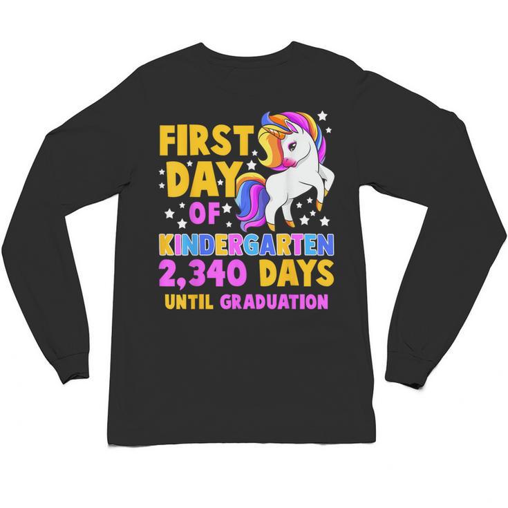Back To School First Day Of Kindergarten Graduation Unicorn Unisex Long Sleeve T-Shirt