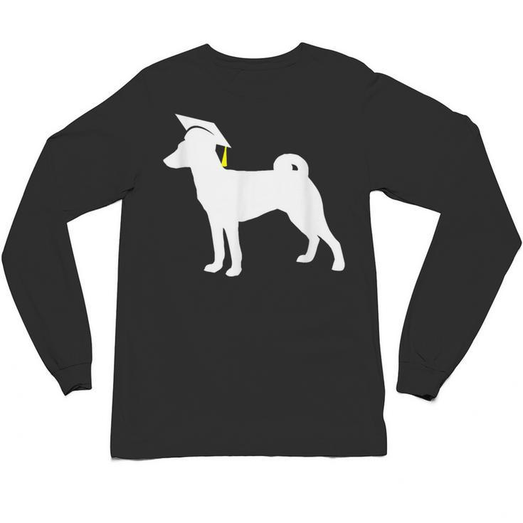 Basenji Graduation Dog Graduate Unisex Long Sleeve T-Shirt