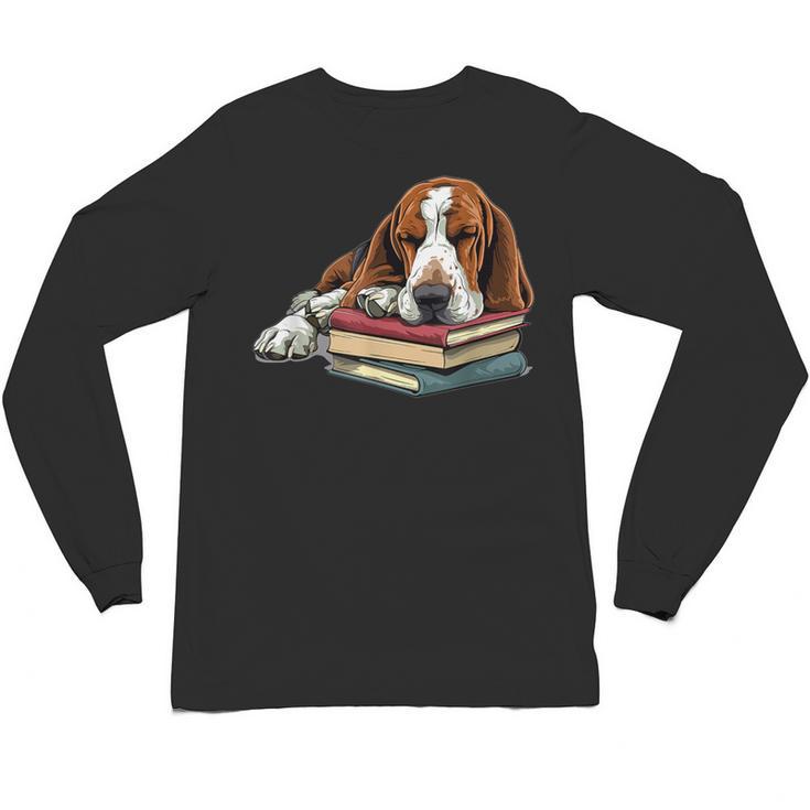 Basset Hound Books Dog Breed Graphic Unisex Long Sleeve T-Shirt