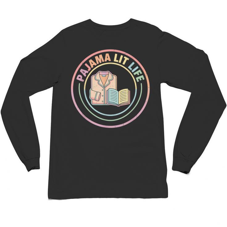 Bedtime Book Lover Reading Pajamas Unisex Long Sleeve T-Shirt