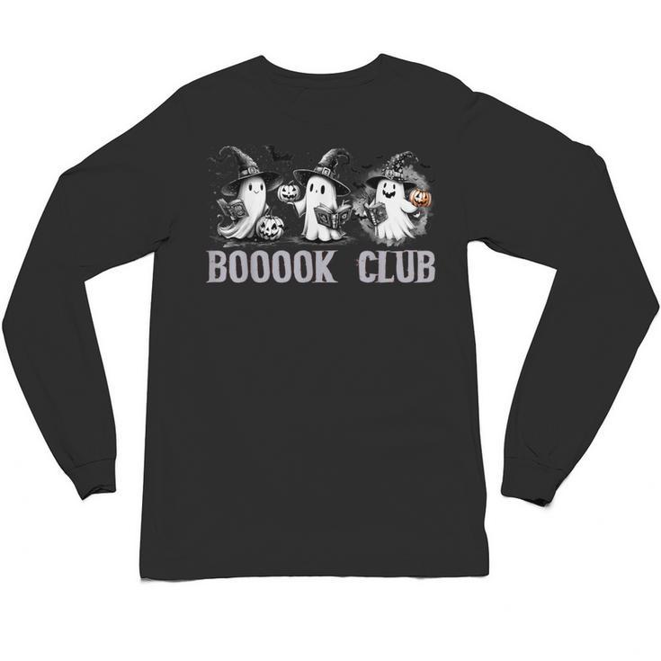 Boo Ghost Books Book Club Halloween Women School Teacher Unisex Long Sleeve T-Shirt