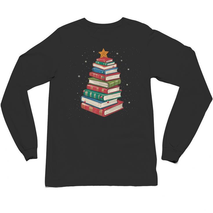 Book Christmas Tree Book Lover Teacher Librarian Men Women Unisex Long Sleeve T-Shirt Book Christmas Tree Book Lover Teacher Librarian Men Women Unisex Long Sleeve T-Shirt