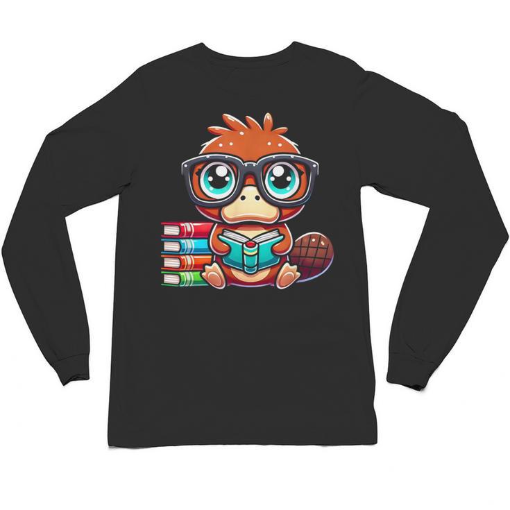 Book Lover Reading Platypus Unisex Long Sleeve T-Shirt