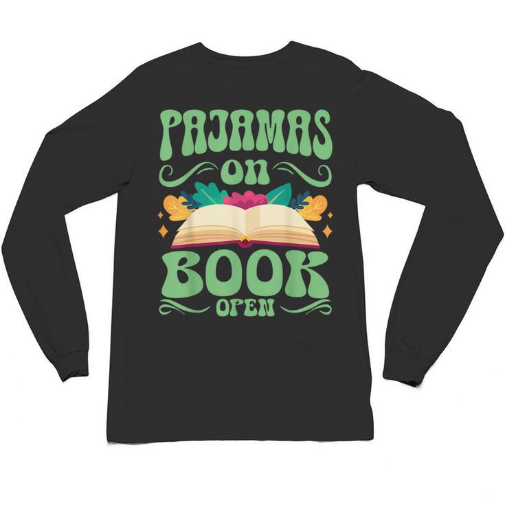 Book And Pajama Pajamas On Book Open Unisex Long Sleeve T-Shirt