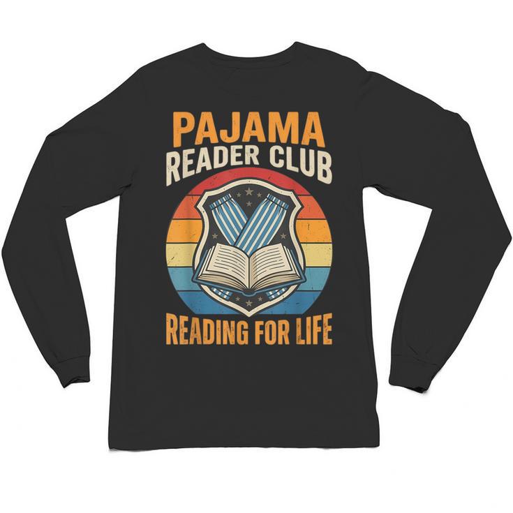 Book And Pajamas Reading Bedtime Unisex Long Sleeve T-Shirt