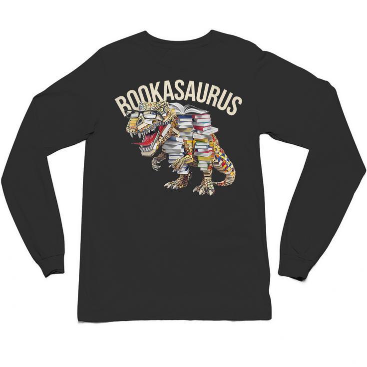 Book Reading Dinosaur T-Rex Dino Bookworm Unisex Long Sleeve T-Shirt