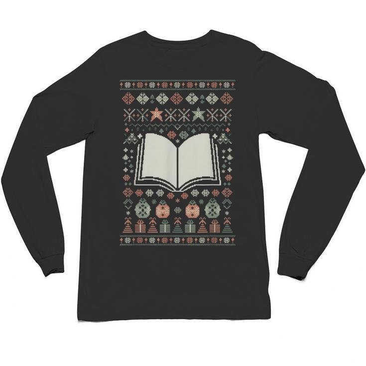 Book Reading Ugly Christmas Unisex Long Sleeve T-Shirt