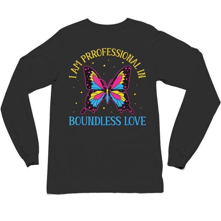 Boundless Love Pan Pride Pansexual Introvert Omnisexuality Unisex Long Sleeve T-Shirt