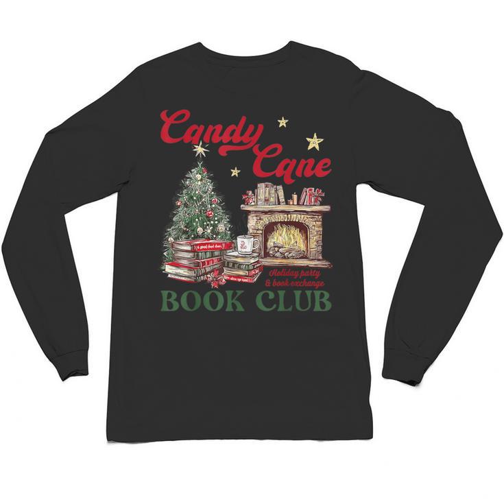Candy Cane Book Club Holiday Party & Book Exchange Unisex Long Sleeve T-Shirt