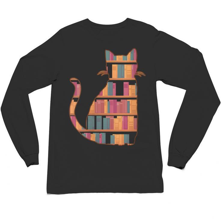 Cats Reading Books Librarian Library Readers Unisex Long Sleeve T-Shirt