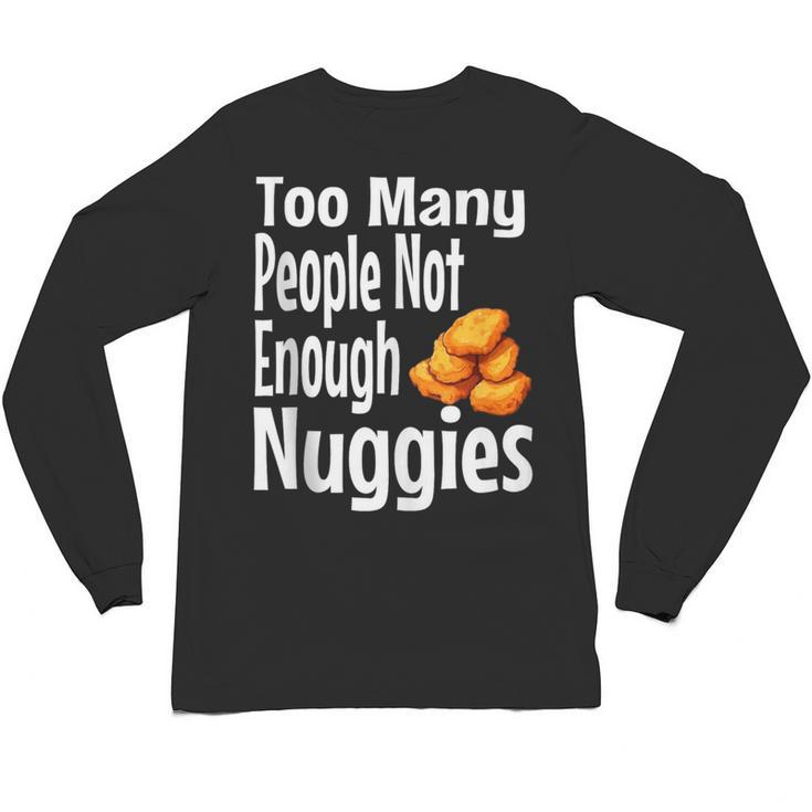 Chicken Nugget Saying Introvert Nuggie Foodie Food Unisex Long Sleeve T-Shirt