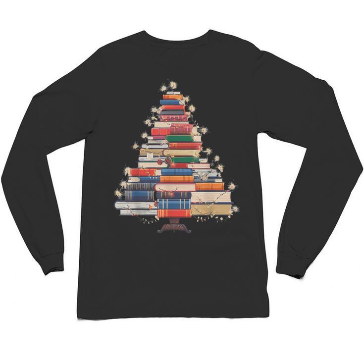 Christmas Tree Book Bookworm Unisex Long Sleeve T-Shirt
