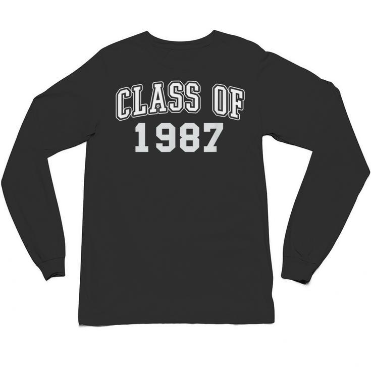 Class Of 1987 Vintage Graduation College High School Reunion Unisex Long Sleeve T-Shirt
