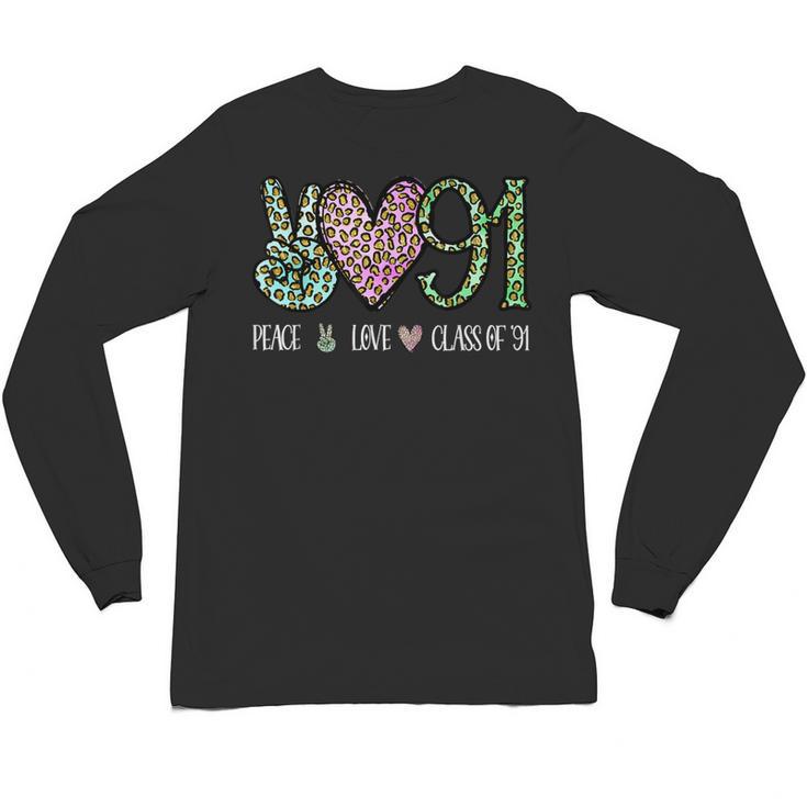Class Of 1991 Shirt Leopard Senior Graduation Class Reunion Unisex Long Sleeve T-Shirt