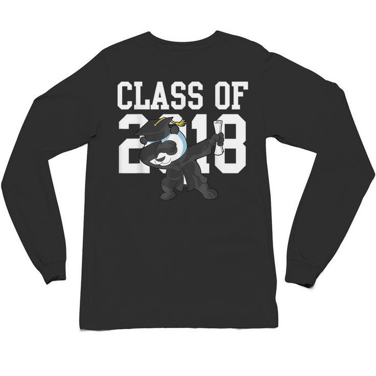 Class Of 2018 Graduation Dabbing Panda Bear Unisex Long Sleeve T-Shirt