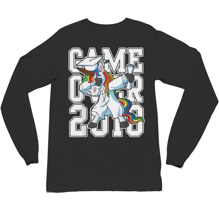Class Of 2018 Graduation Dabbing Unicorn Shirt Unisex Long Sleeve T-Shirt