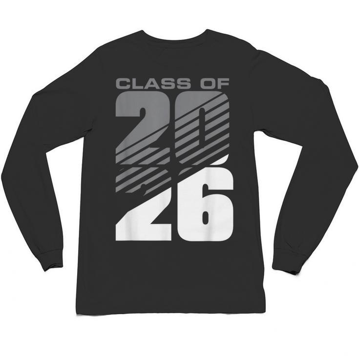 Class Of 2026 High School Senior Graduation Grey Sport Style Unisex Long Sleeve T-Shirt