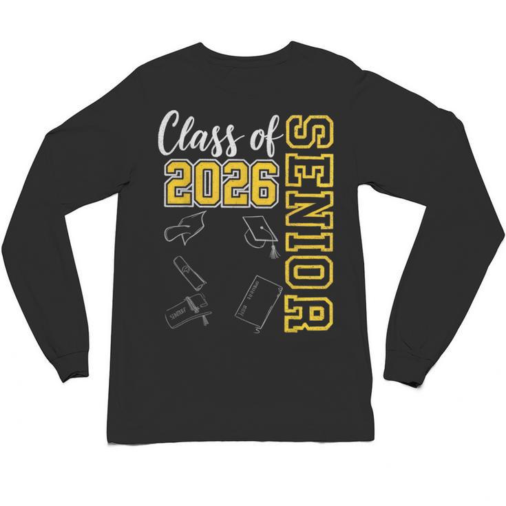 Class Of 2026 Senior 26 High School Graduation -Gold Unisex Long Sleeve T-Shirt