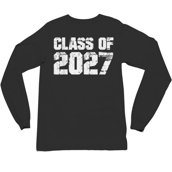 Class Of 2027 High School College Graduation Reunion T-Shirt Unisex Long Sleeve T-Shirt