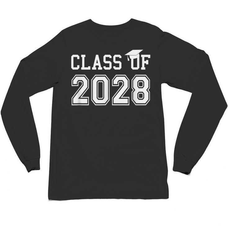 Class Of 2028 Graduation T Shirt Future School Graduate Unisex Long Sleeve T-Shirt