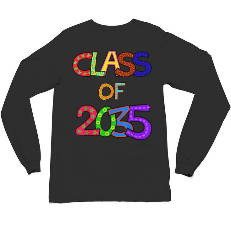 Class Of 2035 Grow With Me Kindergarten Graduation Unisex Long Sleeve T-Shirt