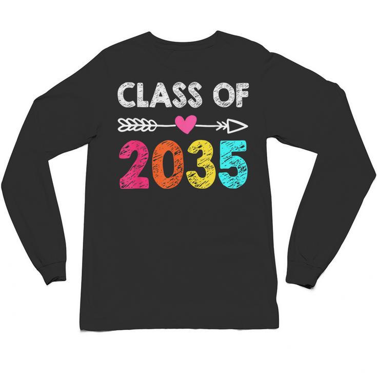 Class Of 2035 Kindergarten Pre K Grow With Me Graduation Unisex Long Sleeve T-Shirt