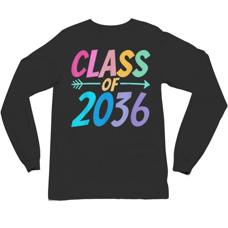 Class Of 2036 First Day Kindergarten Grow With Me Graduation Unisex Long Sleeve T-Shirt