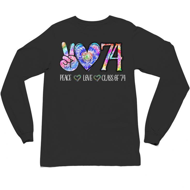 Class Of 74 1974 50th Class Reunion Tie Dye Graduation Items Unisex Long Sleeve T-Shirt