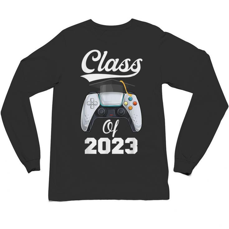 Class Of Gamer 2023 Shirt Graduation Game Boy Graduate Unisex Long Sleeve T-Shirt