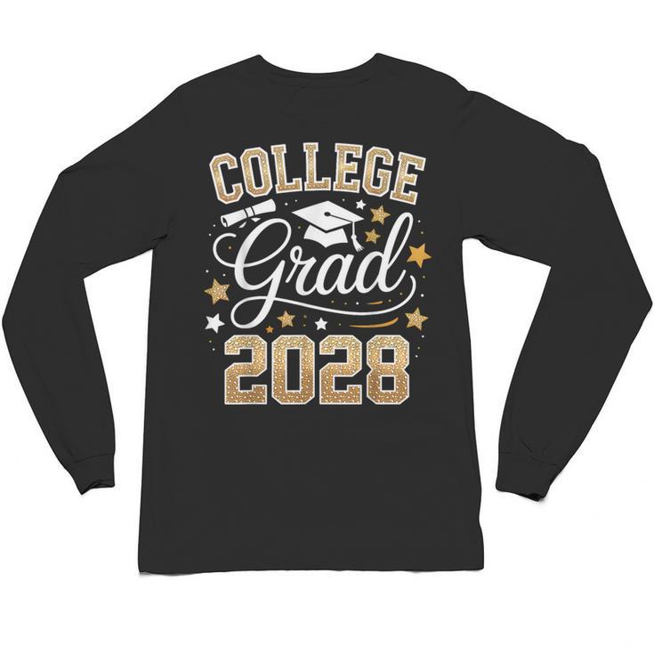 College Grad Class Of 2028 Senior Graduate Graduation 2028 Unisex Long Sleeve T-Shirt