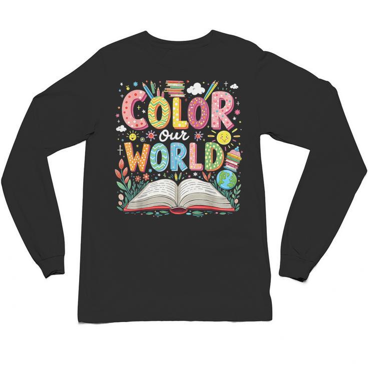 Color Our World Book Reading Program 2026 Summer Unisex Long Sleeve T-Shirt