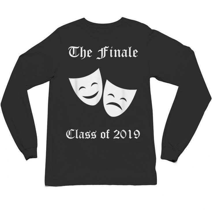 Cool Theater Graduation Tshirt Tragedy And Comedy Masks Unisex Long Sleeve T-Shirt